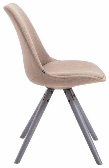 Tomassella Lot de 4 Chaises de salle à manger Tissu Taupe 6x56cm 4