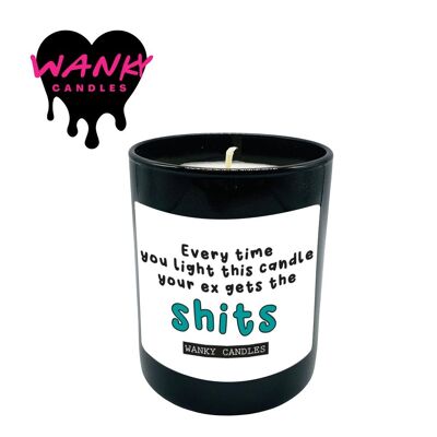 3 velas perfumadas en tarro negro Wanky Candle - Tu ex se pone cachondo - WCBJ188