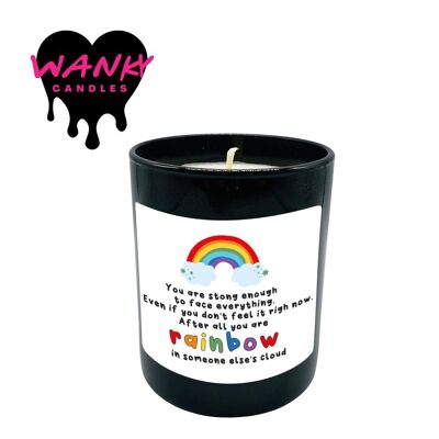 3 candele profumate Wanky Candle Black Jar - Sei un arcobaleno nella nuvola di qualcun altro - WCBJ190