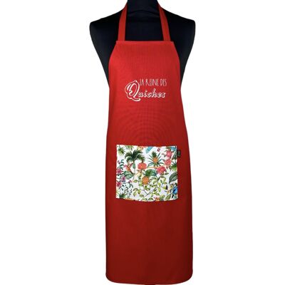 Apron, "The queen of quiches" red