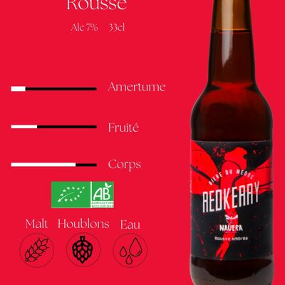CERVEZA ROUSSE ECOLÓGICA REDKERRY 33 CL