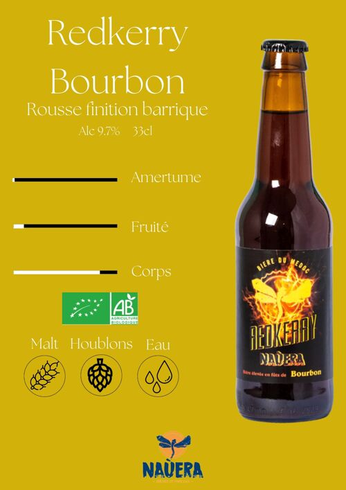 BIERE ROUSSE BIO REDKERRY FINISH BARRIQUE BOURBON  33 CL