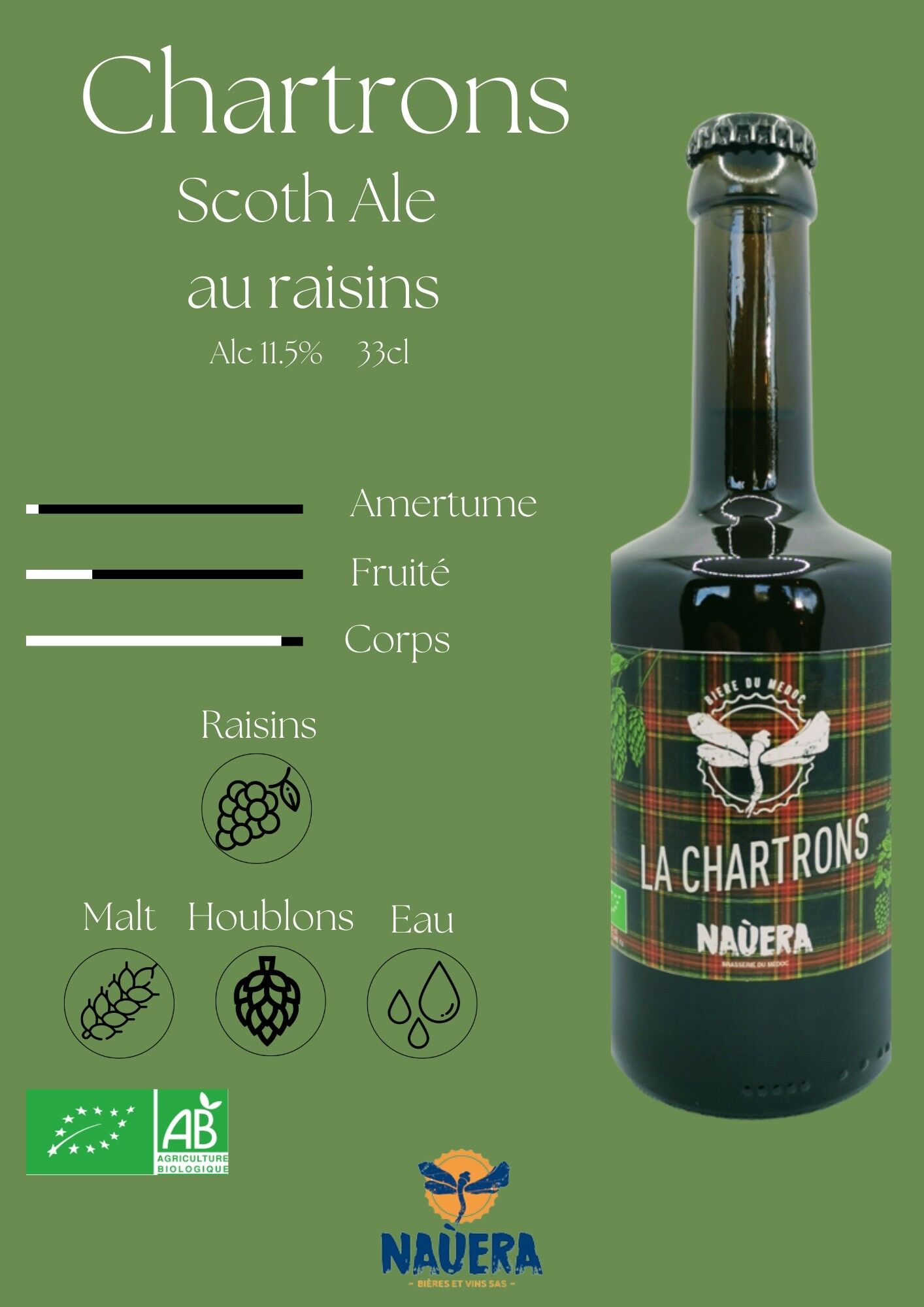 BIO BLONDES BIER SCOTCH ALE LA CHARTRONS 33 CL