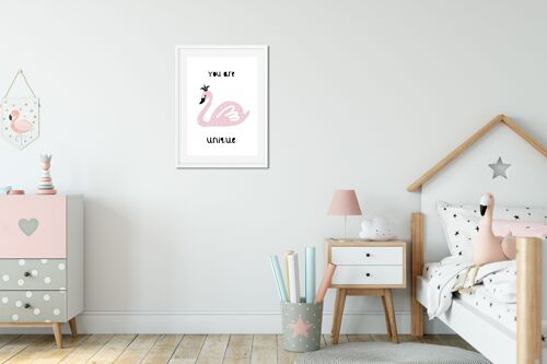 Poster | Pink | Swan | A3