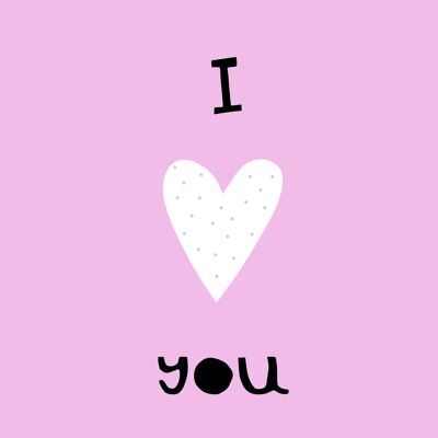 Poster | Pink | Love You | A4