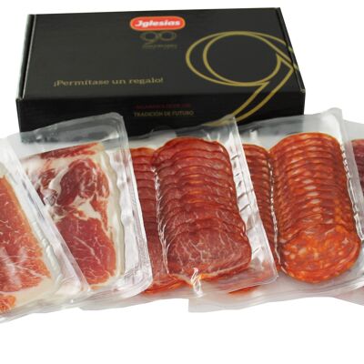 Pack of sliced Iberian cold meats of 500 grams, 5 units of 100 grams.