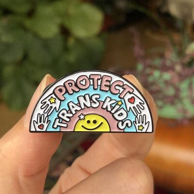 Protect Trans Kids Enamel Pin Badge