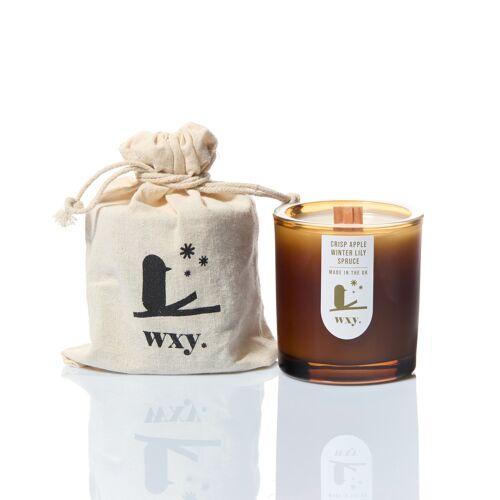 Xmas Amber 5oz Candle - Crisp apple, winter lily & Spruce