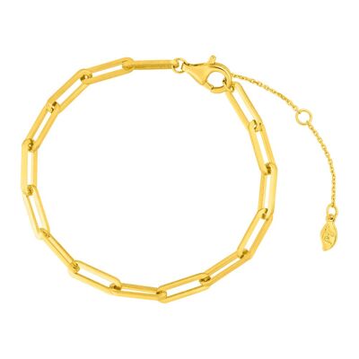 Square bracelet, 18 k yellow gold plated