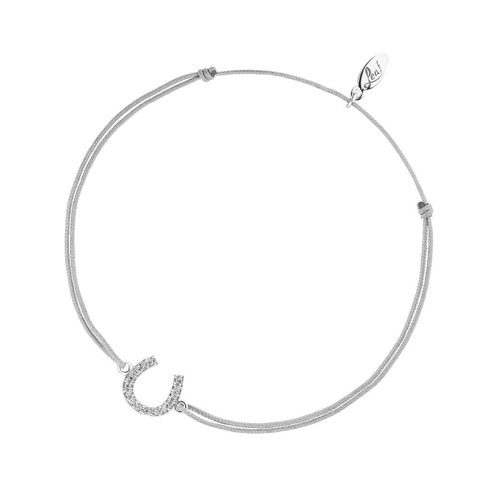 Glücksbändchen Hufeisen, 925 Sterlingsilber