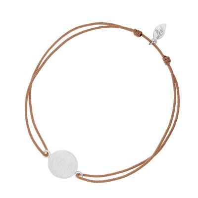 Tranches de bracelet chance, argent, beige