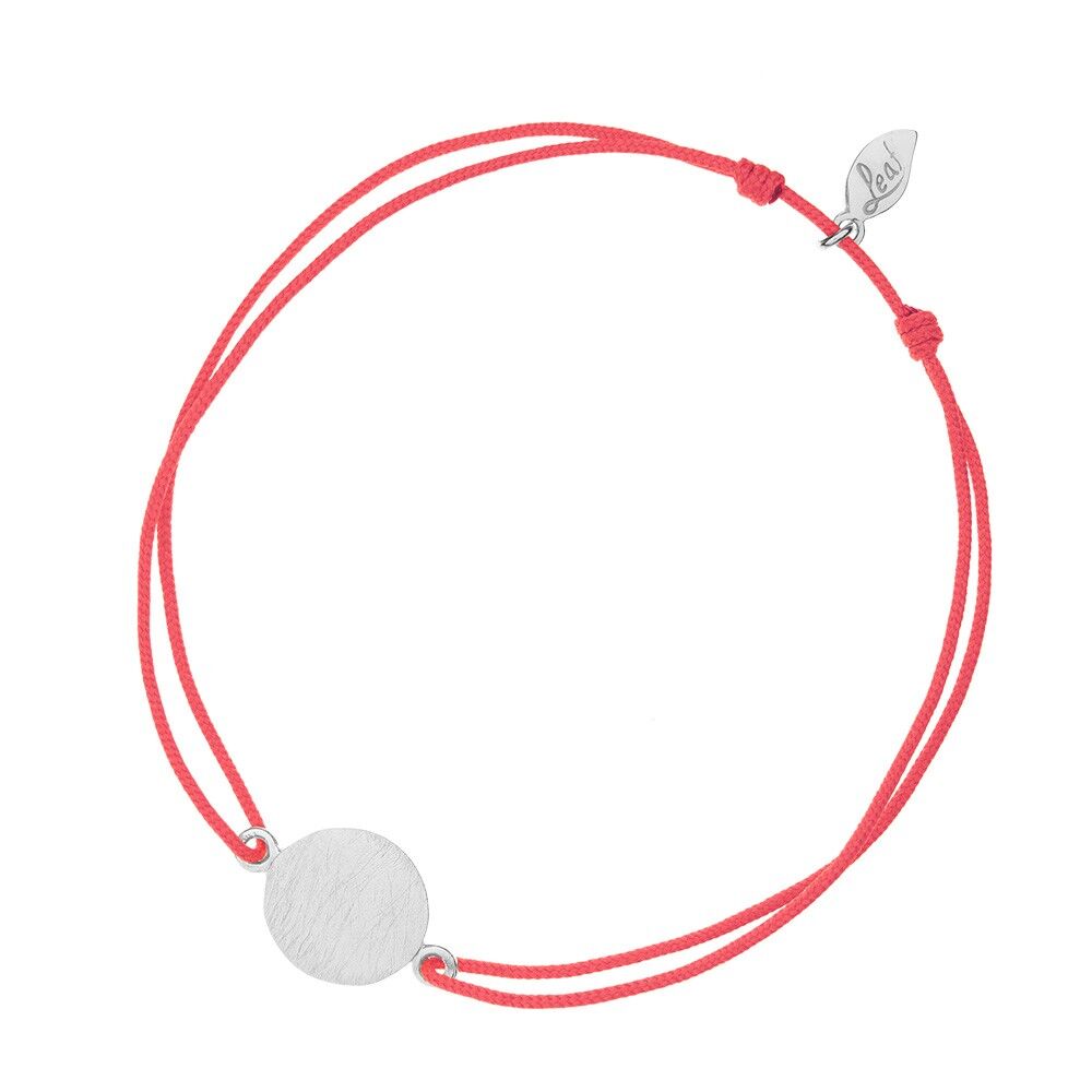 Glücksarmband Slices, Silber, Koralle