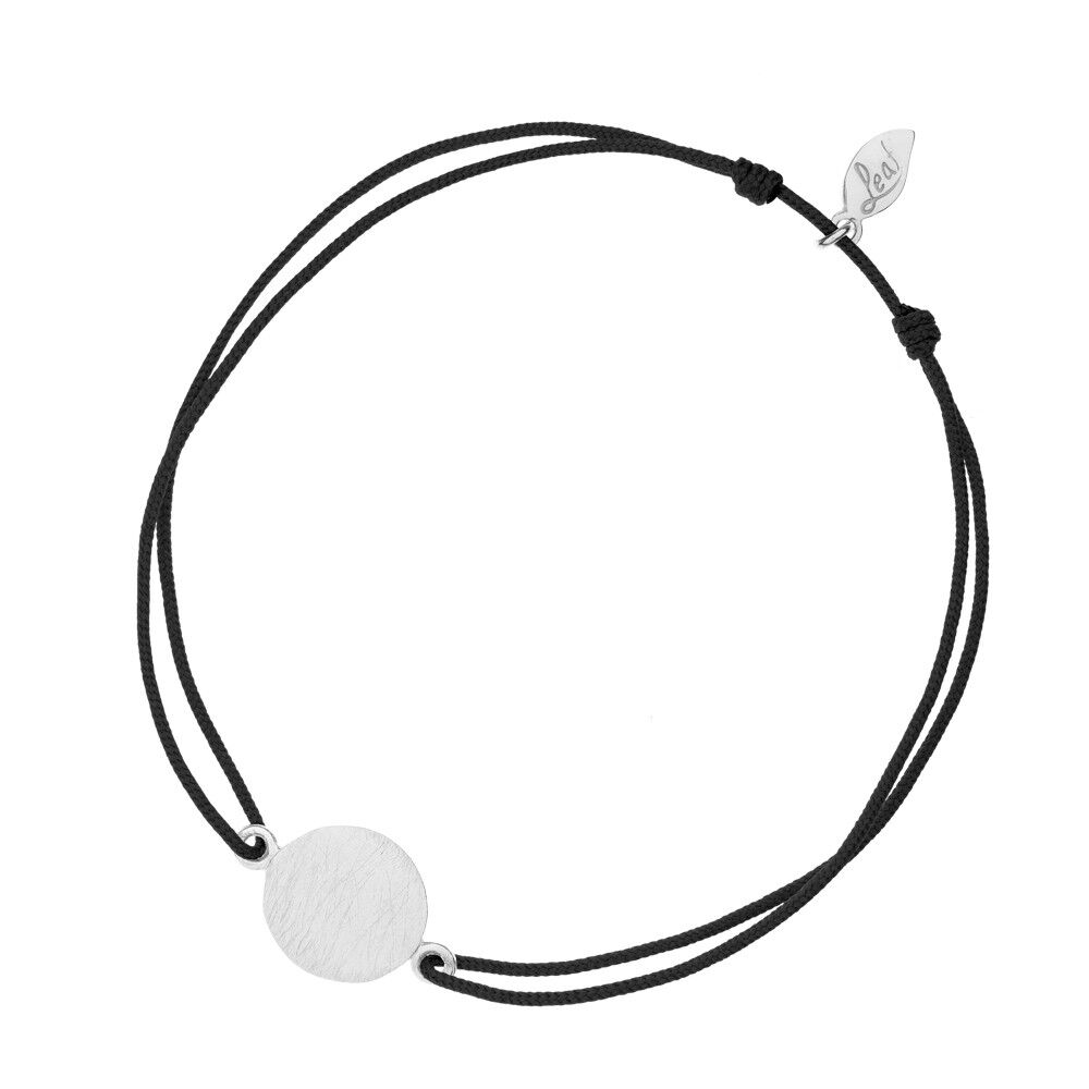 Glücksarmband Slices, Silber, Schwarz