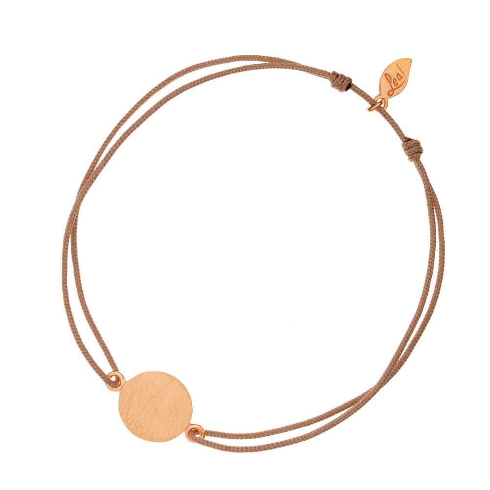 Glücksarmband Slices, Silber rosé vergoldet, Beige