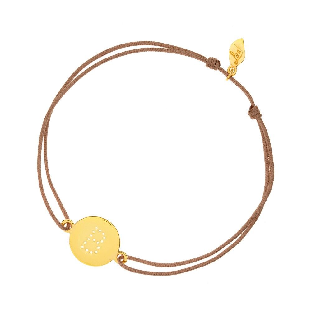 Glücksbändchen Buchstabe - Beige - B