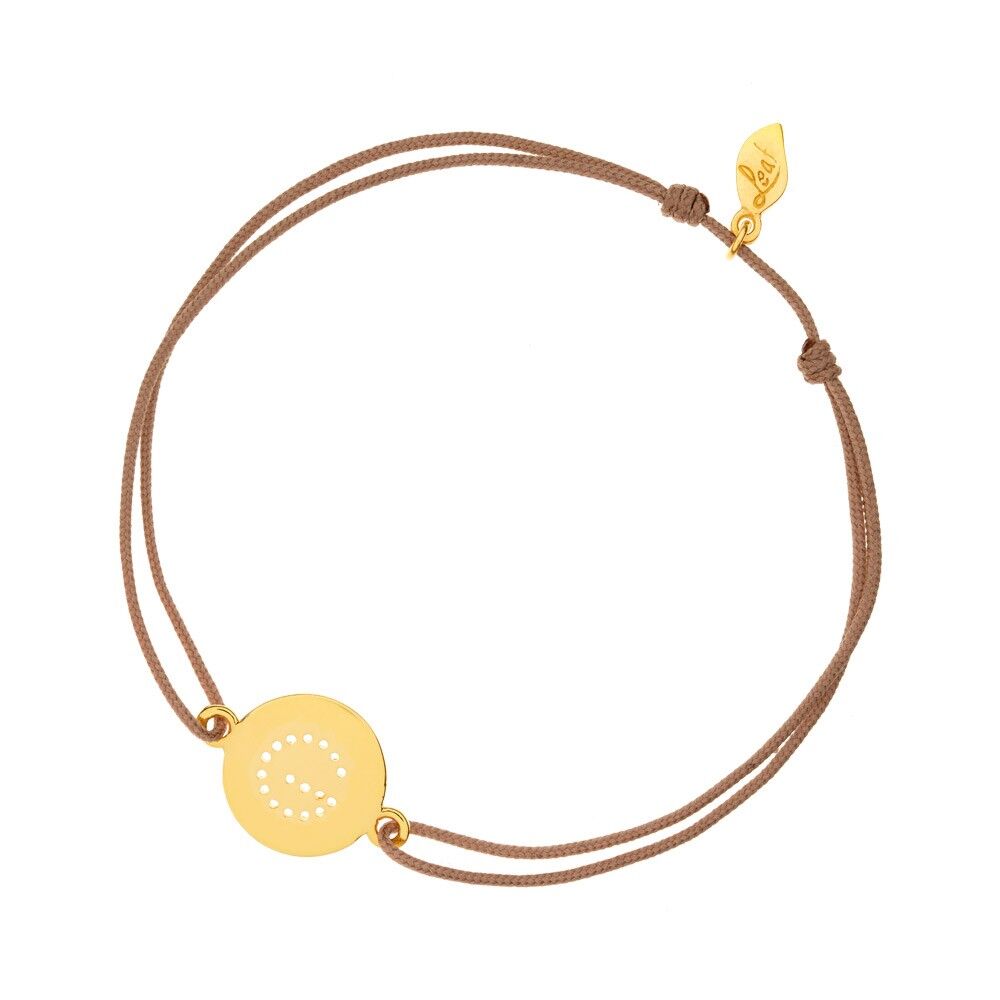 Glücksbändchen Buchstabe - Beige - G