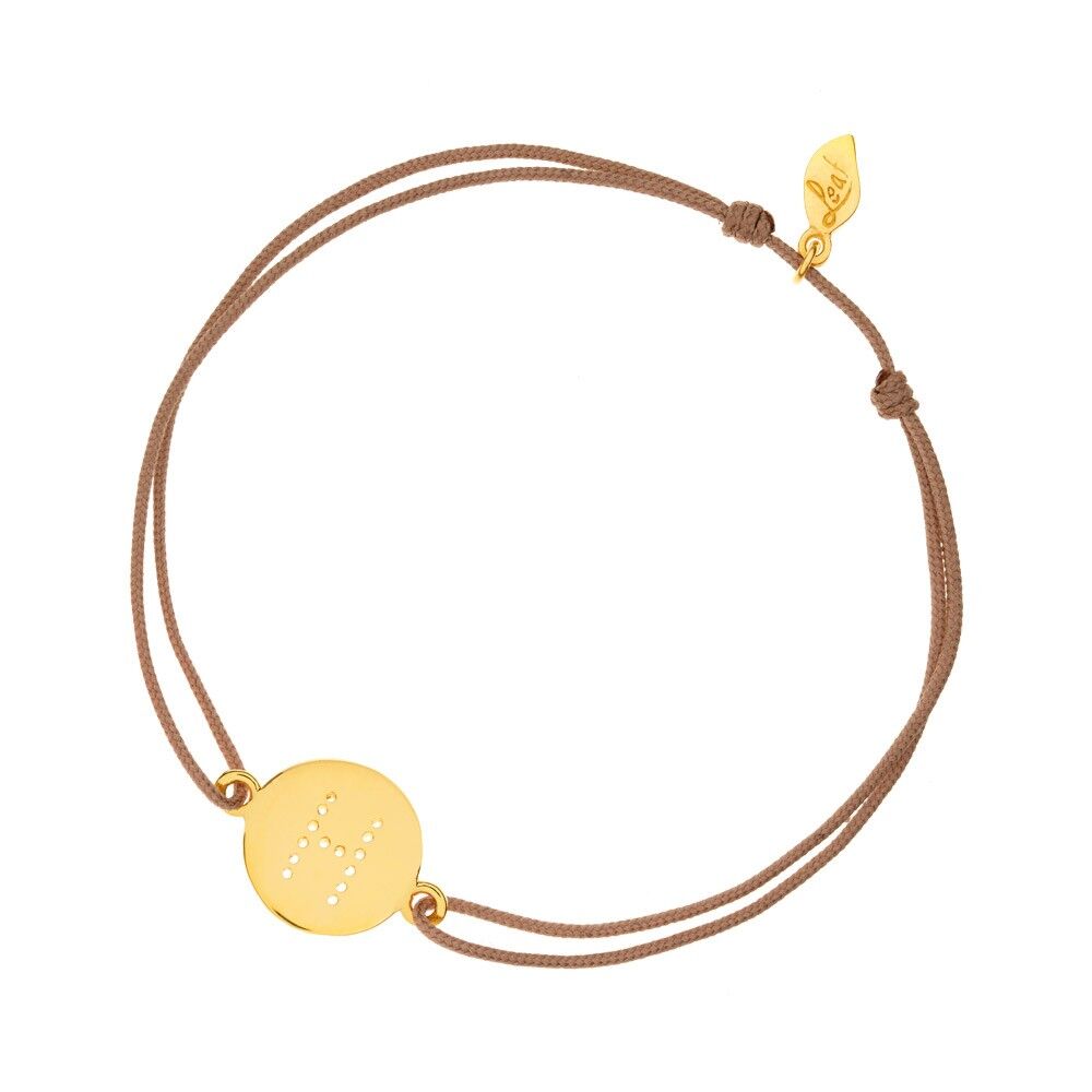 Glücksbändchen Buchstabe - Beige - H