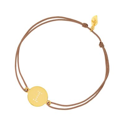 Pulsera de la suerte letra - beige - I