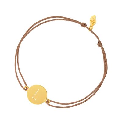 Lettera Bracciale Portafortuna - Beige - L