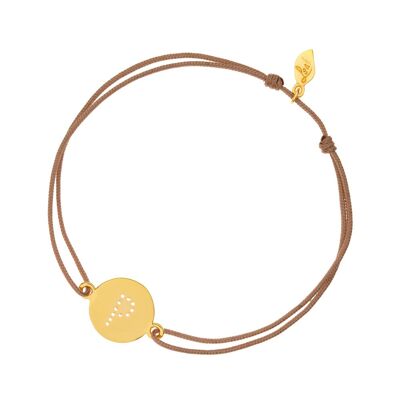 Pulsera de la Suerte Letra - Beige - P