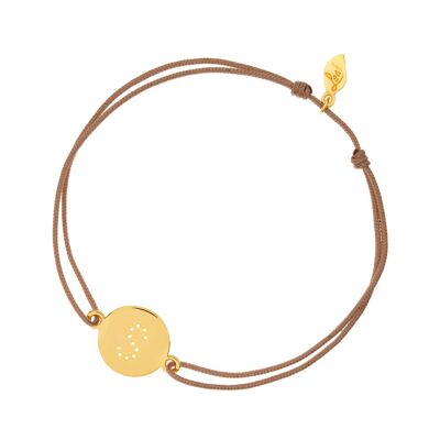 Lettera Bracciale Portafortuna - Beige - S