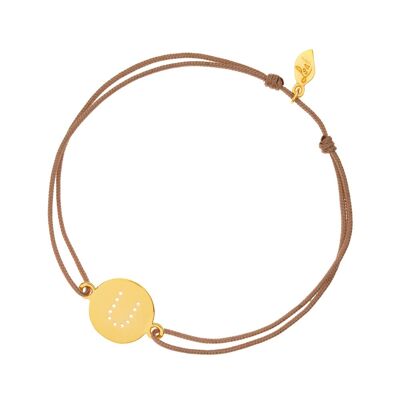 Lettera Bracciale Portafortuna - Beige - U