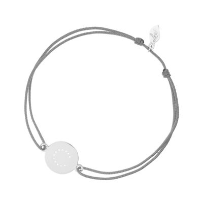 Lettera Bracciale Portafortuna - Grigio - C