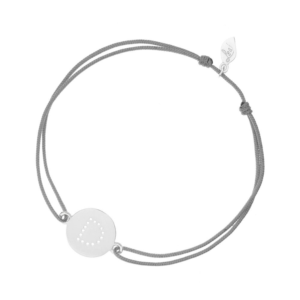 Lucky Bracelet Letter - Gray - D