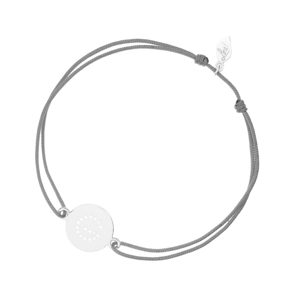 Glücksbändchen Buchstabe - Grau - G