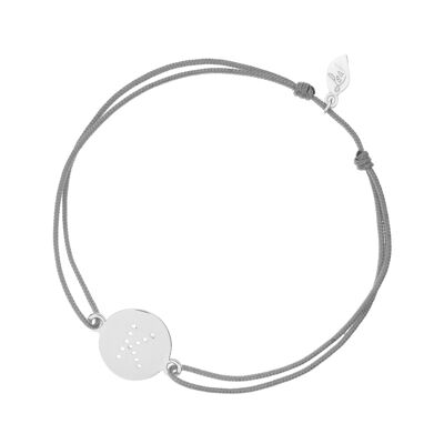 Lettera Bracciale Portafortuna - Grigio - K