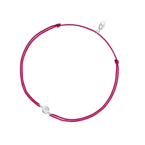 Glücksbändchen Pure, 925 Sterlingsilber, Fuchsia