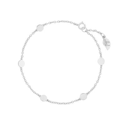 Bracelet basic with plates, 925 sterling silver