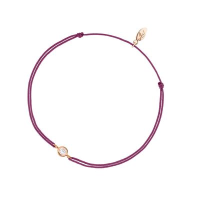 Pulsera Lucky Pure, baño de oro rosa de 18 K, Burdeos