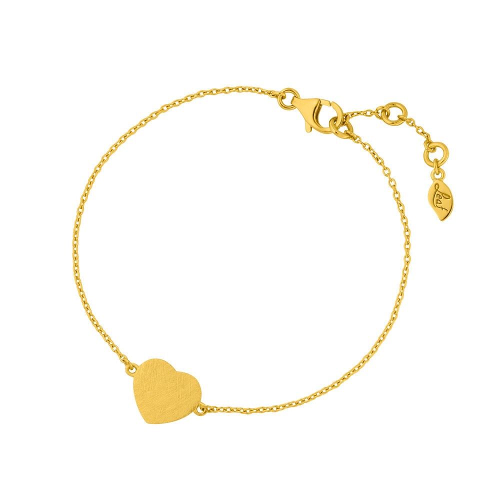 Bracciale Heart-Disc, opaco, placcato oro giallo 18 carati