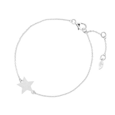Bracelet Star-Disc, mat, argent