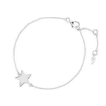 Bracelet Star-Disc, mat, argent 2