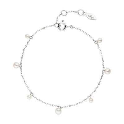 Pulsera Rain Drop, plata de ley 925, perla