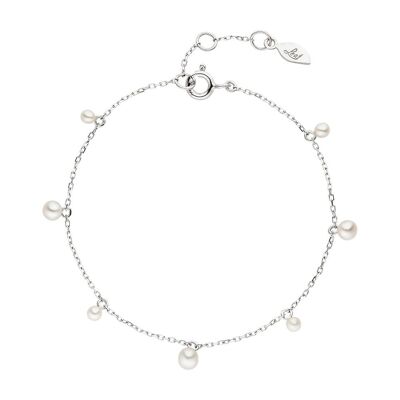 Bracciale Goccia di pioggia, argento 925, perla