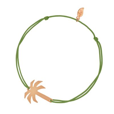 Bracelet porte-bonheur palmier, plaqué or rose