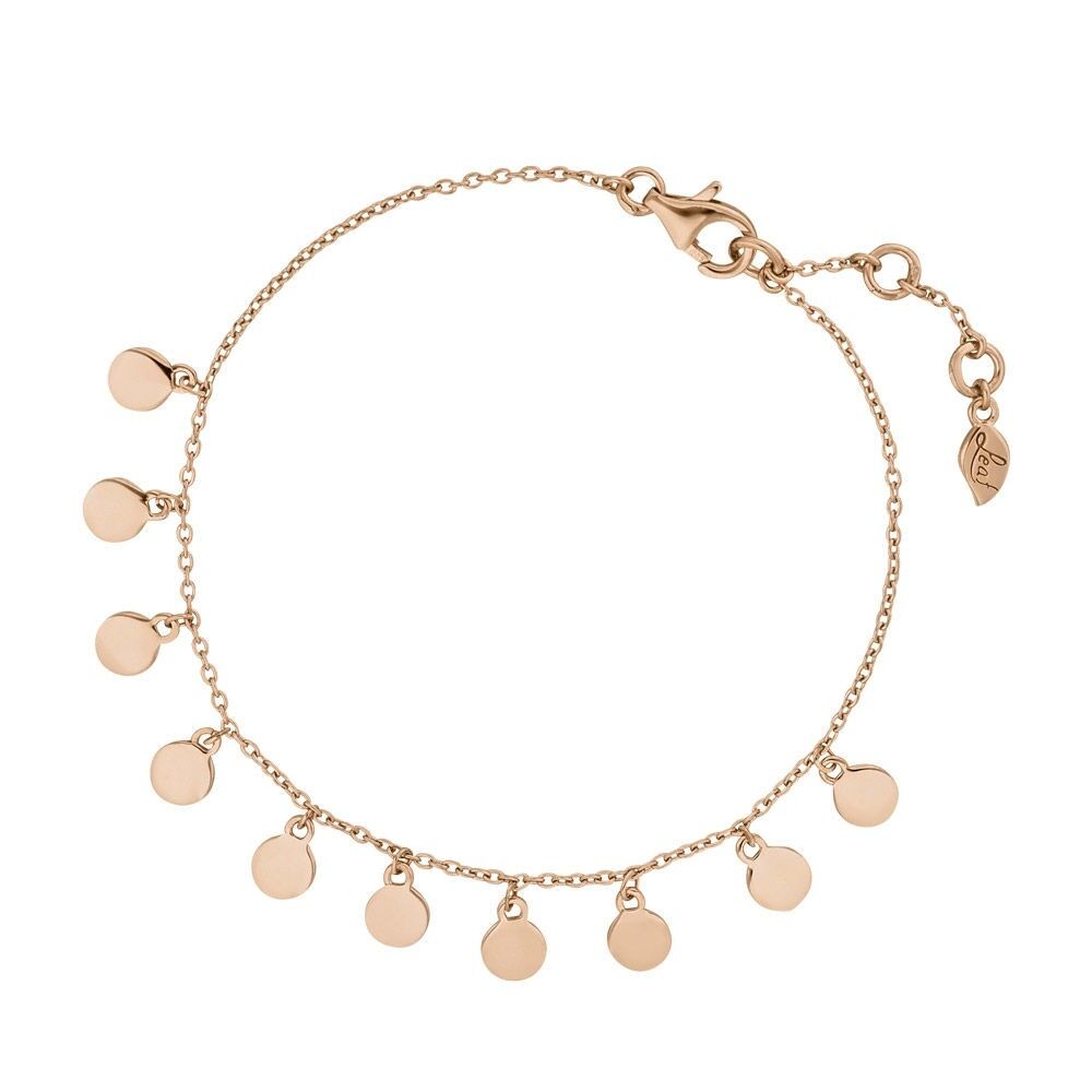 Bracciale con piastrine, placcato oro rosa 18k