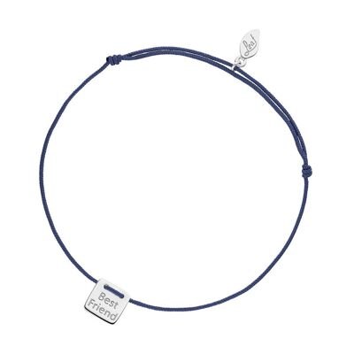 Bracelet porte-bonheur "Best Friend", argent sterling 925, marine