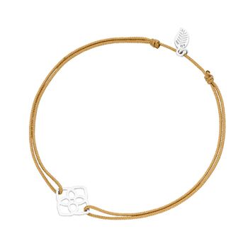 Bracelet porte-bonheur Heart Flower, argent sterling 925, beige 1