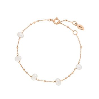Bracelet en perles, plaqué or rose 18 carats 1