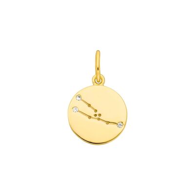 Taurus ZODIAC SIGN, 18K yellow gold plated