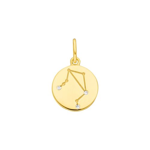 Waage ZODIAC SIGN, 18 K Gelbgold vergoldet