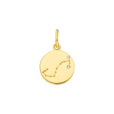 SIGNO DEL ZODIACO Escorpio, chapado en oro amarillo de 18 quilates