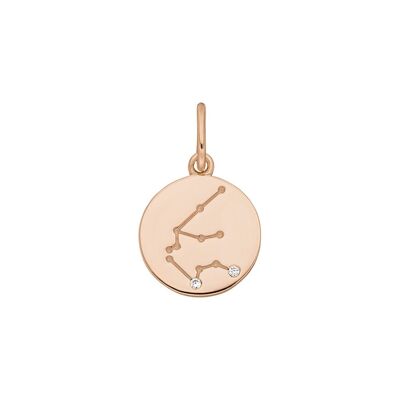 SIGNE DU ZODIAQUE Verseau, Plaqué Or Rose 18K