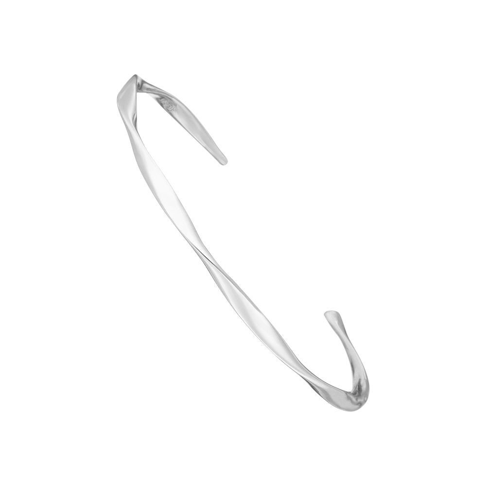 Bracciale rigido twist, argento 925
