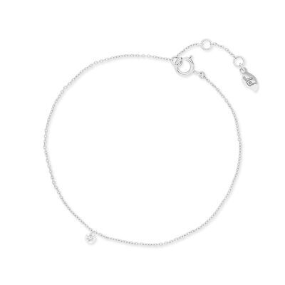 Bracelet Diamants Purs, Or Blanc 18K