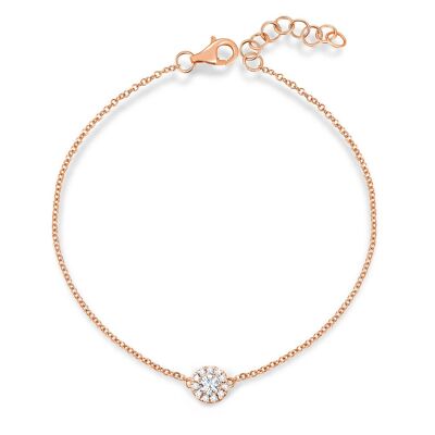 Pavé II bracelet with diamonds, 18K rose gold